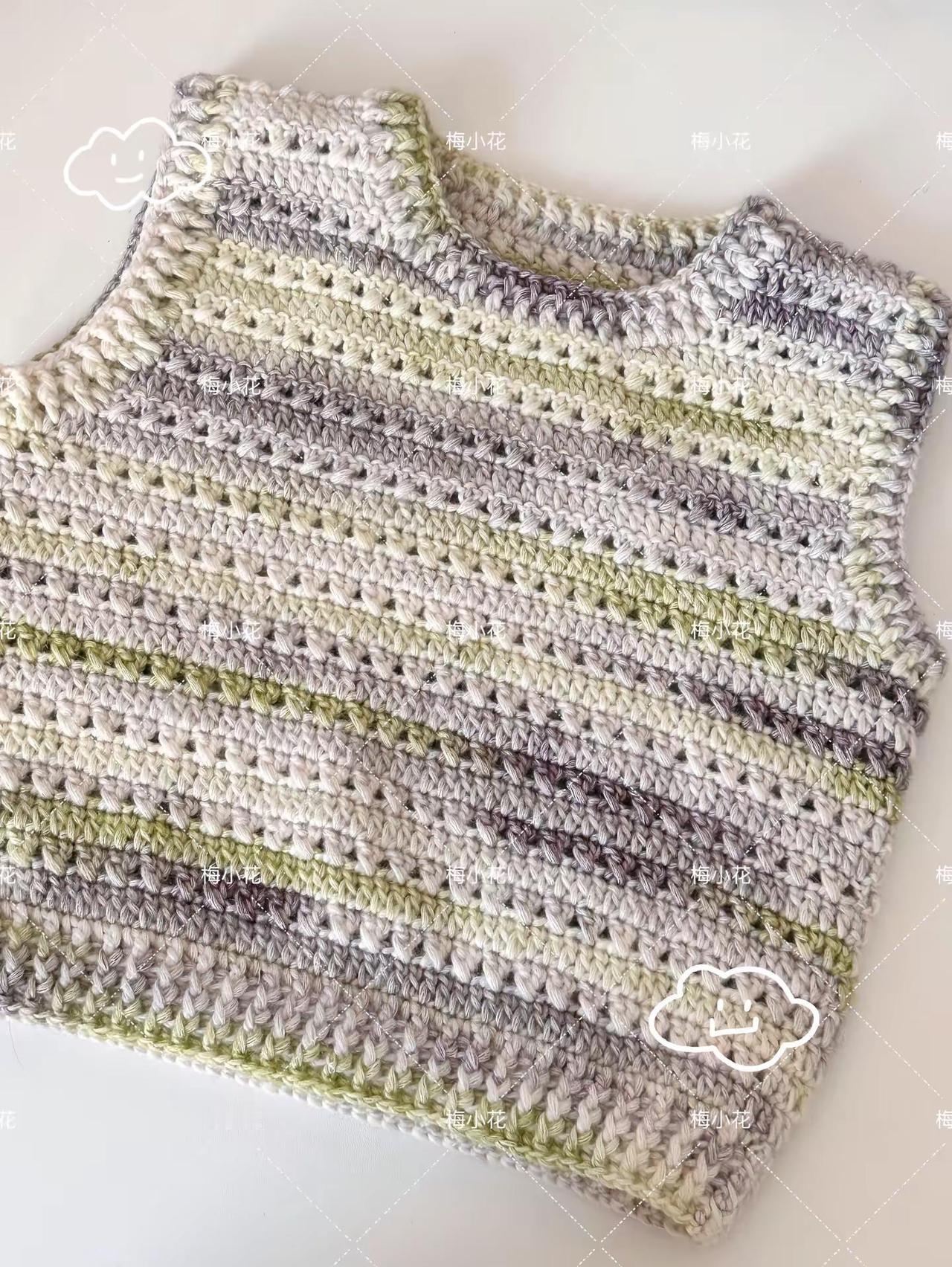 儿童马甲（图解）教程录好啦，正在剪，等等哈✌️✌️✌️线材：十刻云团1团钩针：4