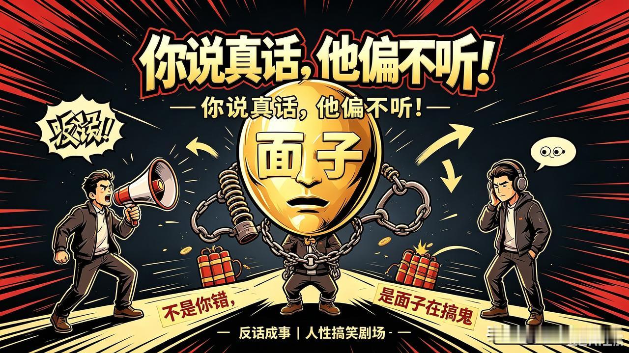 想搞定人、办成事，别讲直话！根子就是死要面子在作祟😒
 
咱说句大实话，生活里