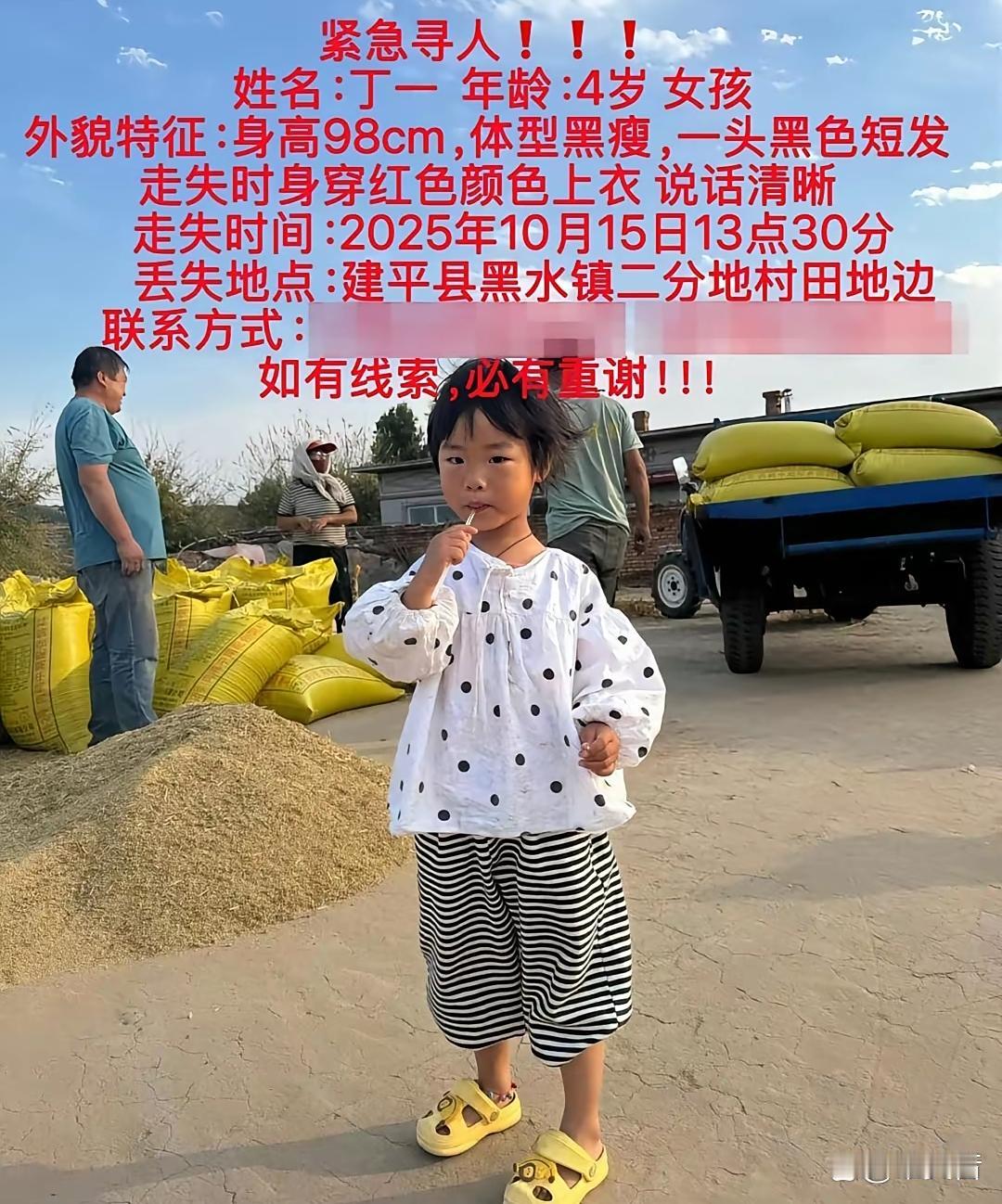 在东北，丢孩子的事太少了
辽宁朝阳失联女童，终于找到了，
在我们东北这嘎达，谁家