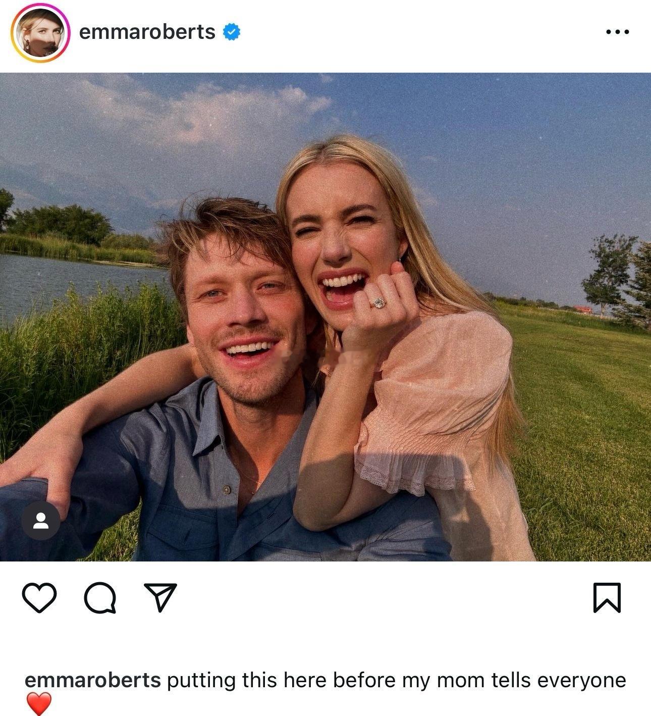 Emma Roberts和男友Cody John订婚啦‼️她和前任Garrett
