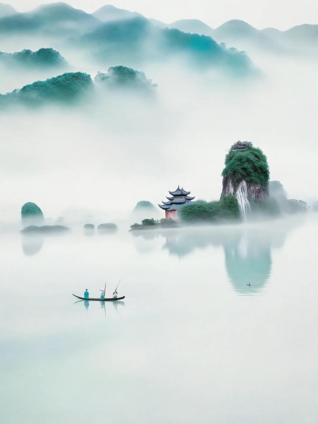 下联：风吹万水寒。

（图片来自网络）