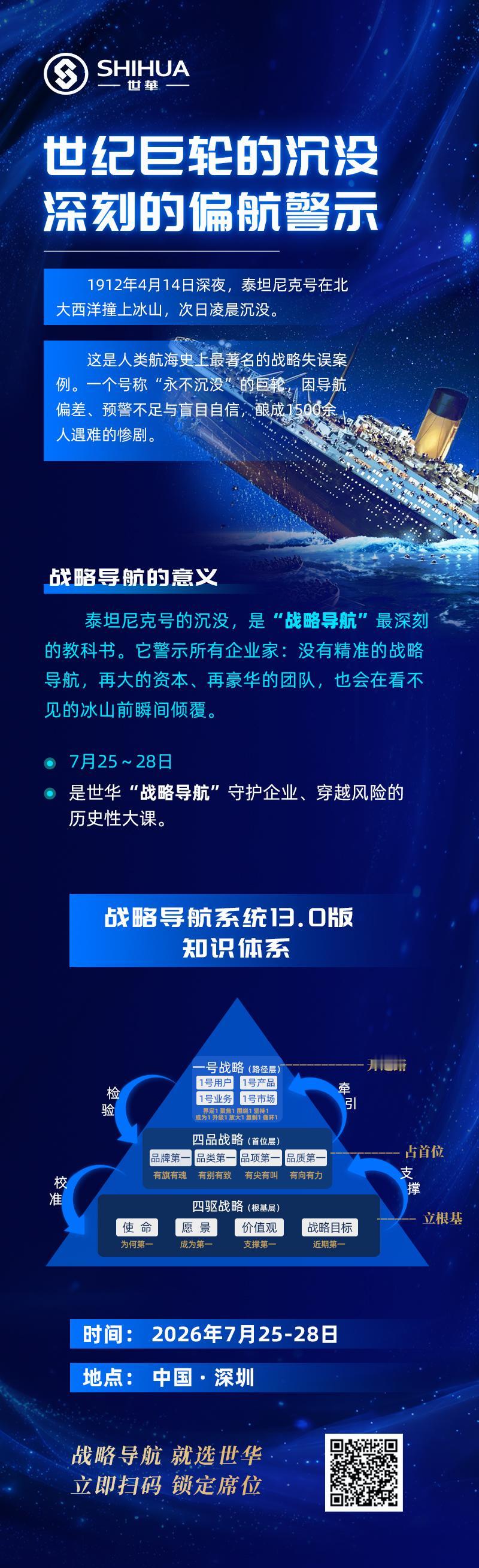 没有战略导航的企业
就像一艘没有罗盘和航海图的船
短期或许能借着风浪前进
但长期