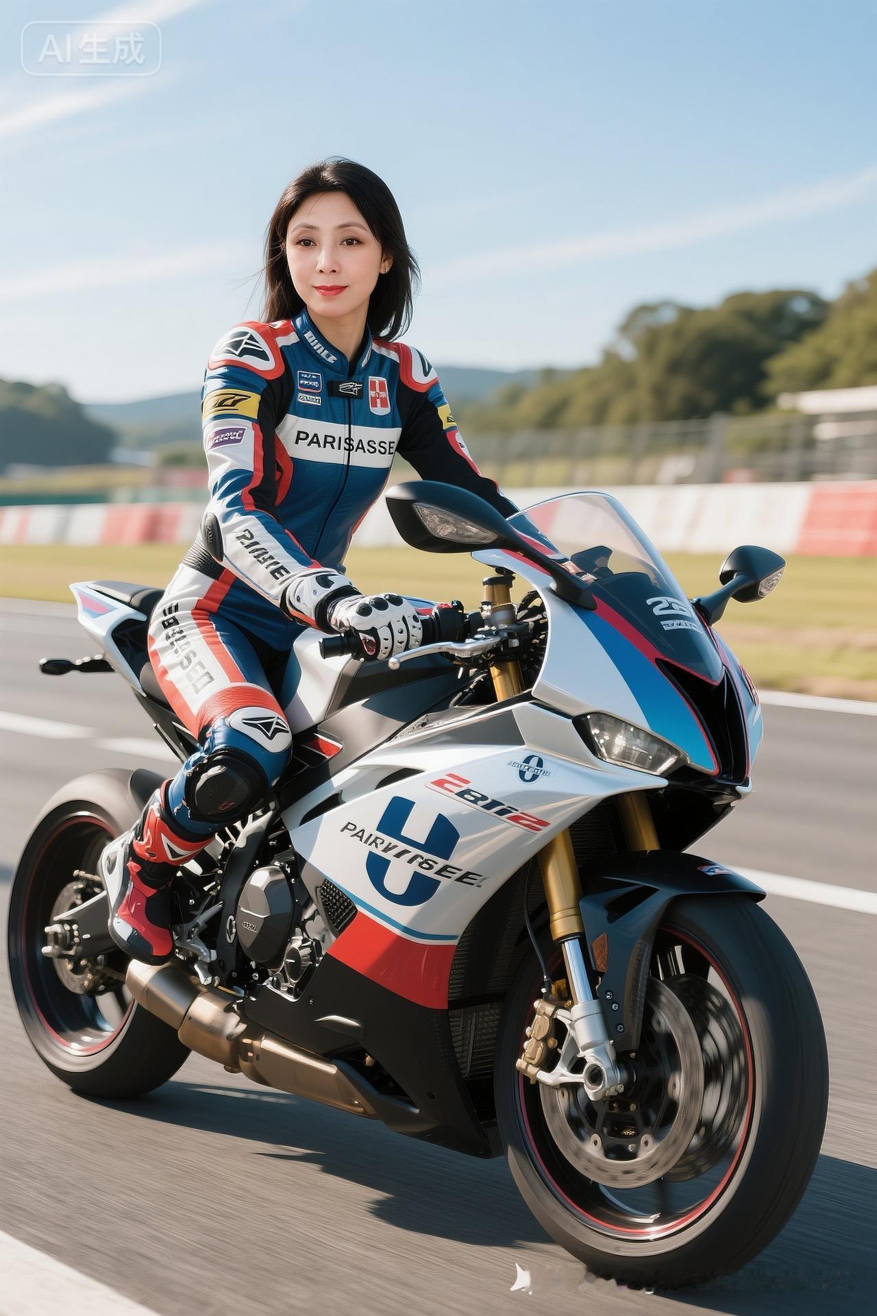 速度与激情，赛道上的女骑士！🏍️💃