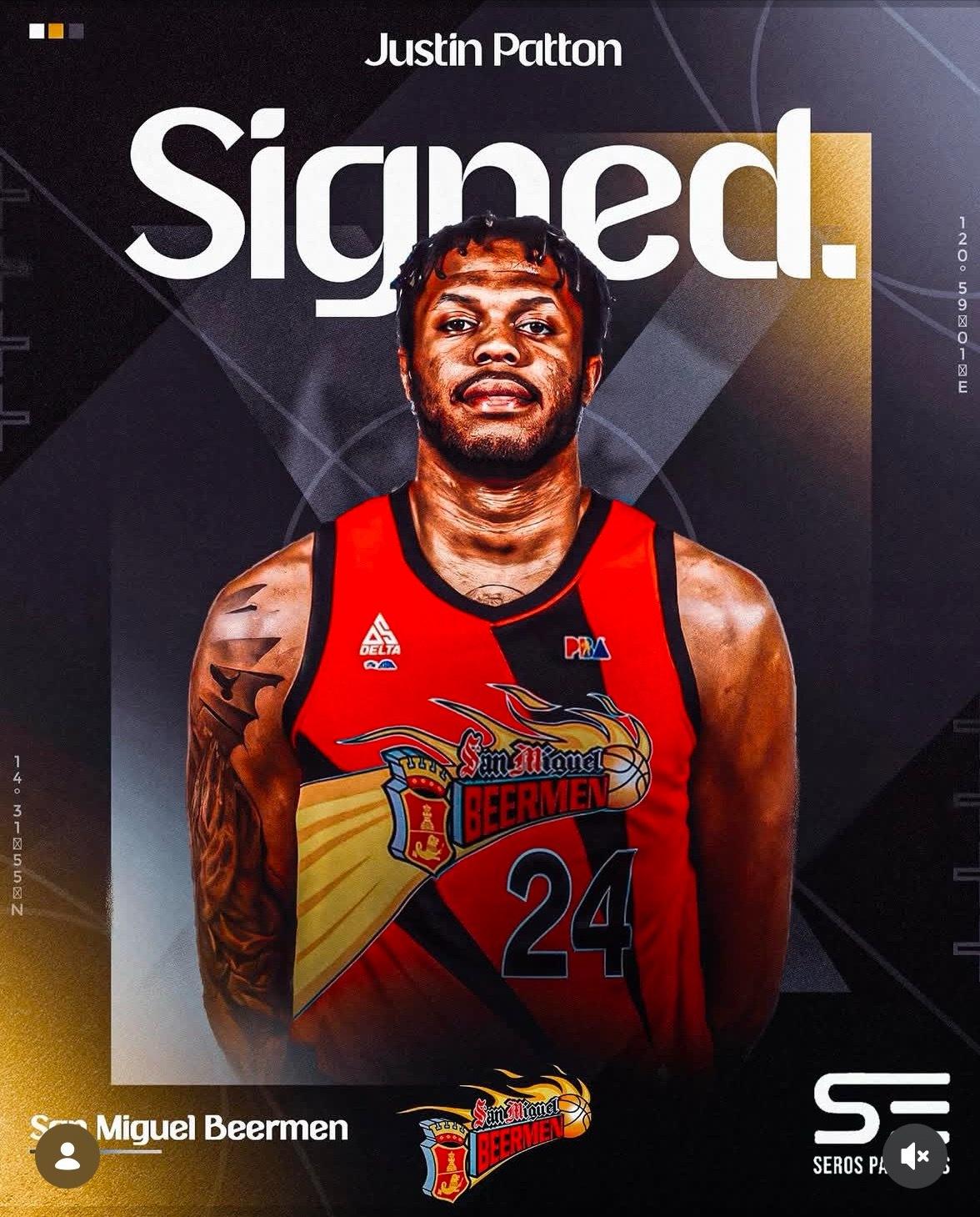 大家还记得贾斯汀帕顿吗？他今天签约了菲律宾联赛生力啤酒人队。帕顿也算是重新找到工