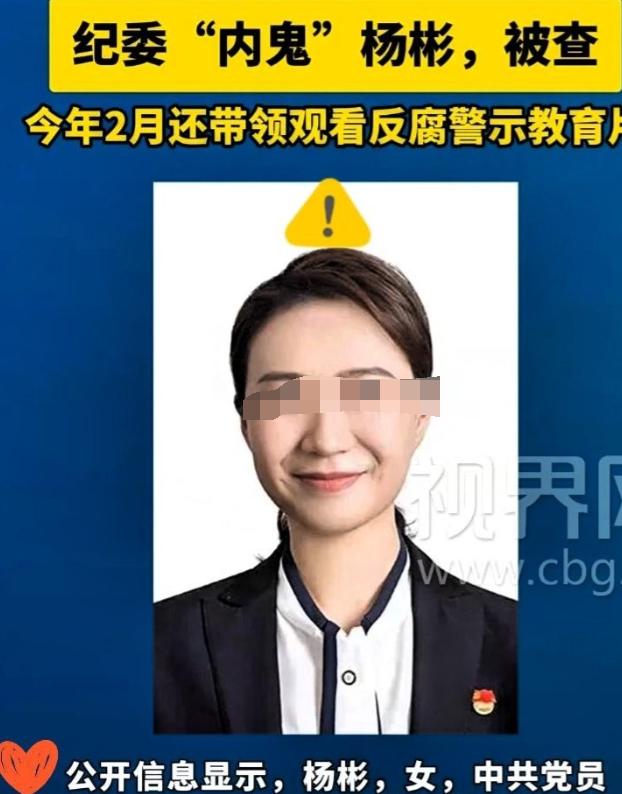 万万没想到，
纪检“内鬼”杨彬落马，真的太讽刺了！2月还在台上大谈反腐，9月就接