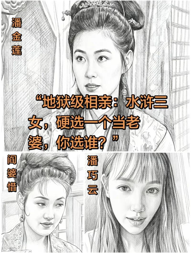 哈哈，你选哪一个？选了任何一个就会成为她们对应的男人！