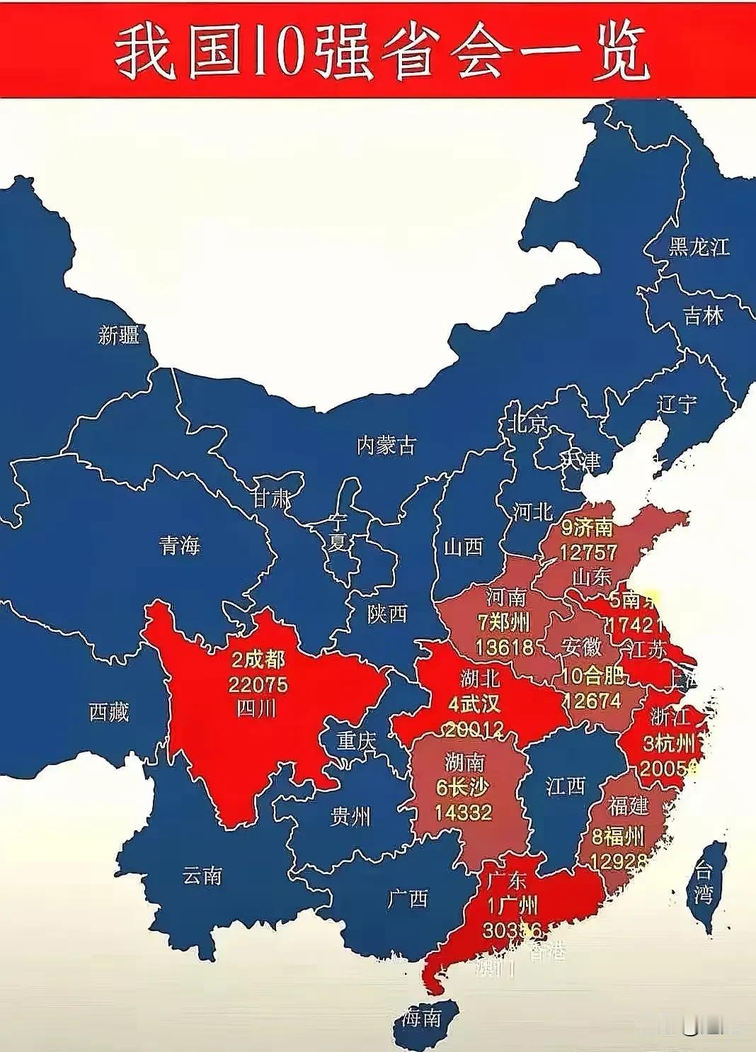 买房置业的机会在哪里，强省会是首选！
国家10强省会➕直辖市将会成为未来楼市发展