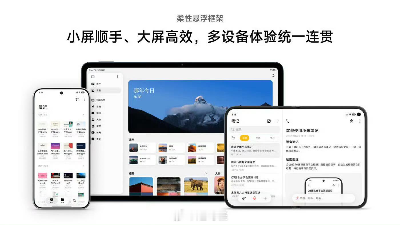 最右侧的机器应该就是小米的大阔折叠了，不仔细看还以为小平板呢 