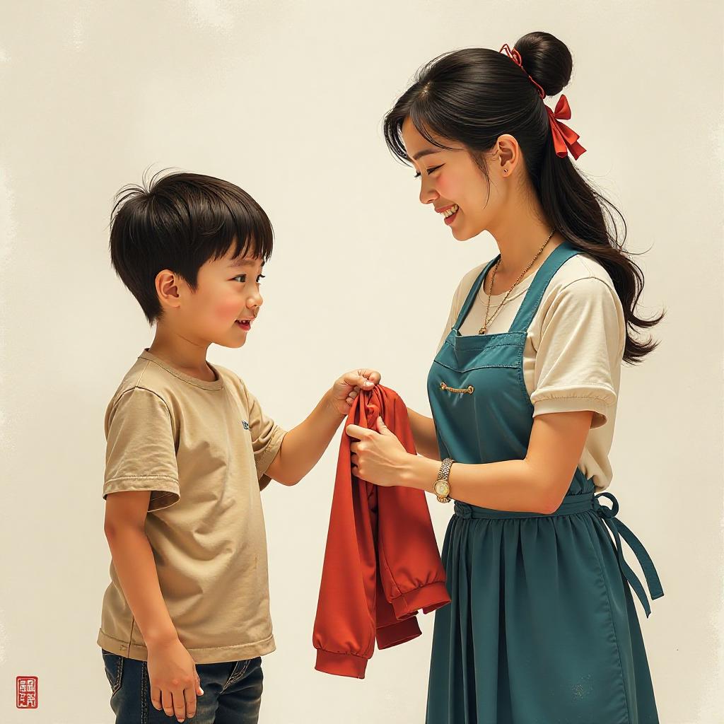 庆icon，女老师发现班里的一名男生，一直穿着同一件短袖icon，提醒他天热要勤