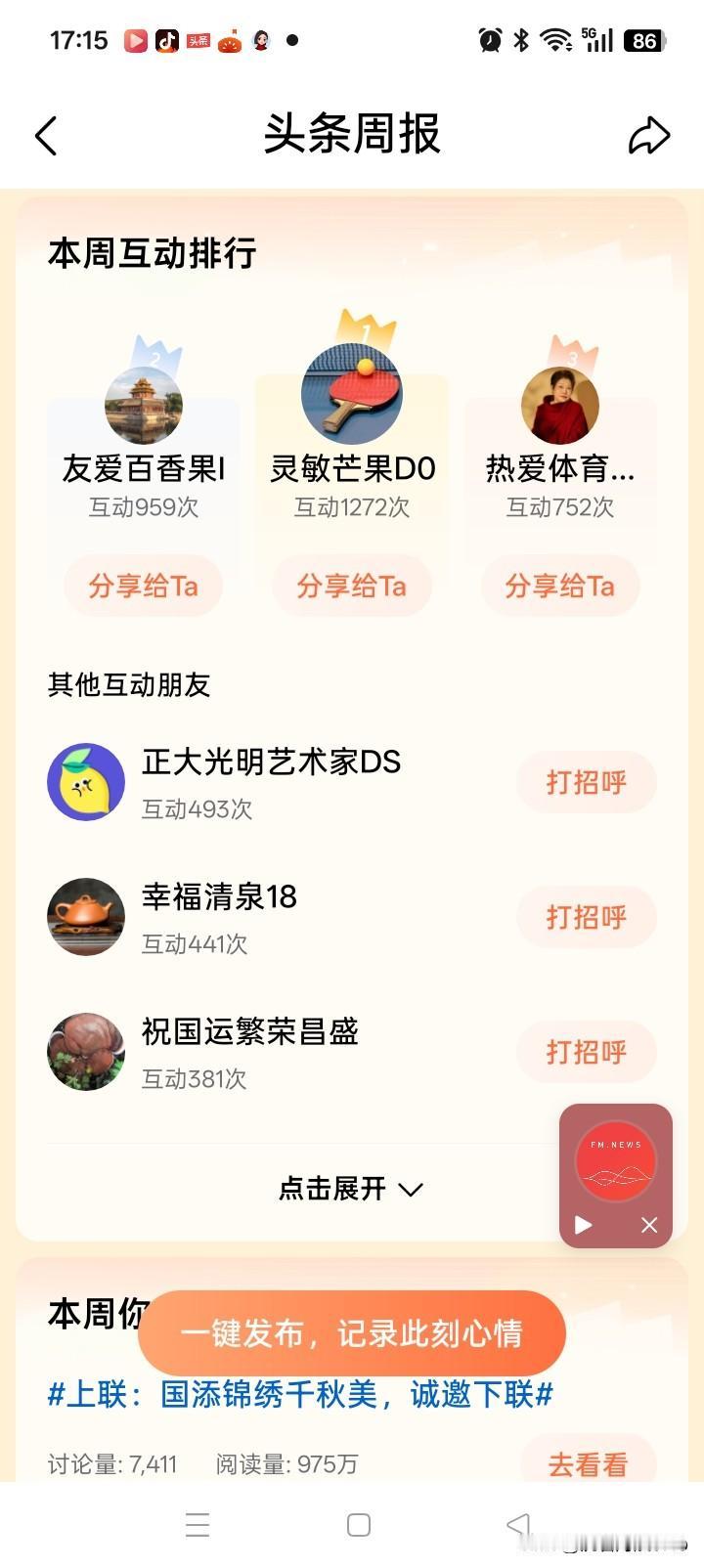 上一星期周报到了！[玫瑰]

红五月，是否开门红？

平平淡淡才是真，顺顺当当实