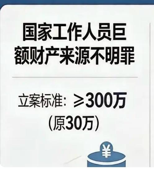 立案标准从30万到300万？
我总觉得这是个假新闻。
300万，这是什么概念呢？