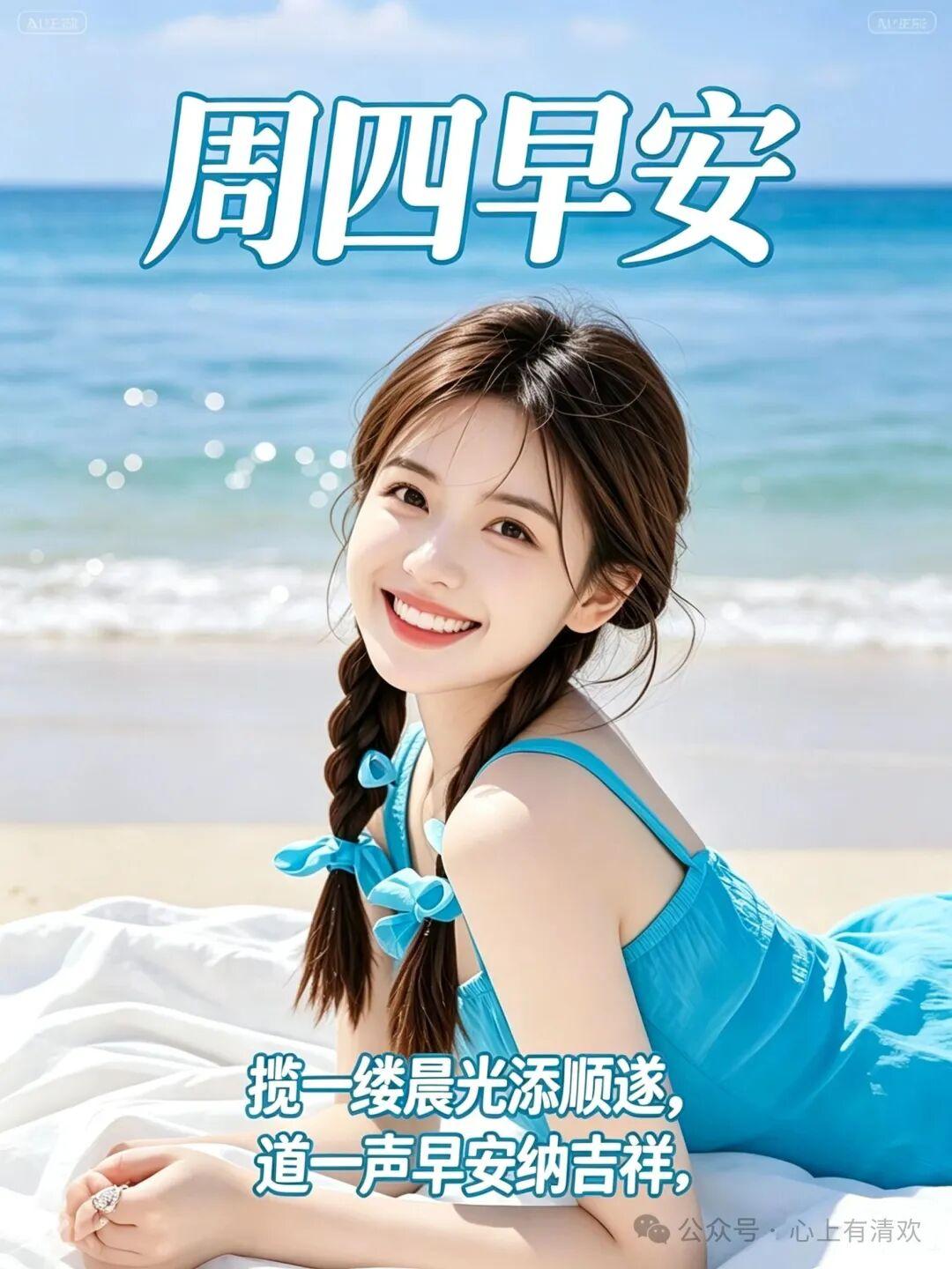 周四早安！🌞生活全凭心打造🌞，😀心态积极胜良药😀，😄多笑少愁人耐老😄