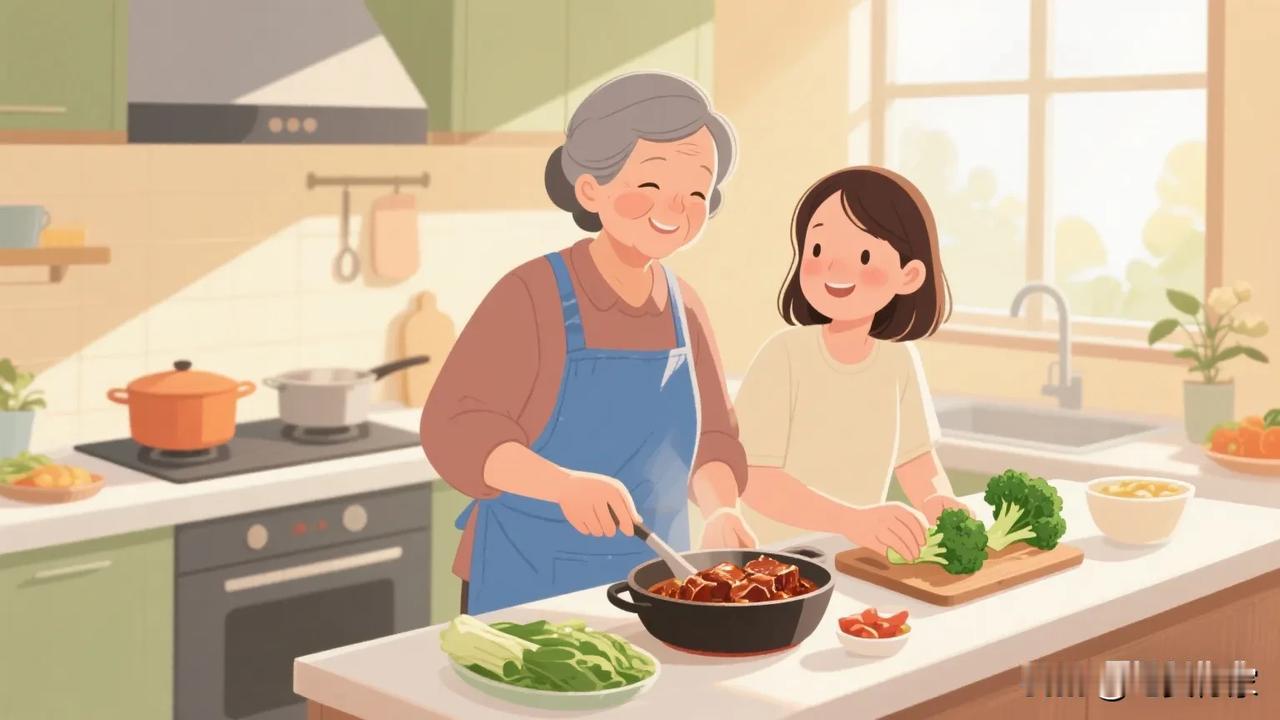 。烟火里的婆媳情：从美食到穿搭的温暖联结
 
周末的厨房总是飘着暖心的香气。婆婆