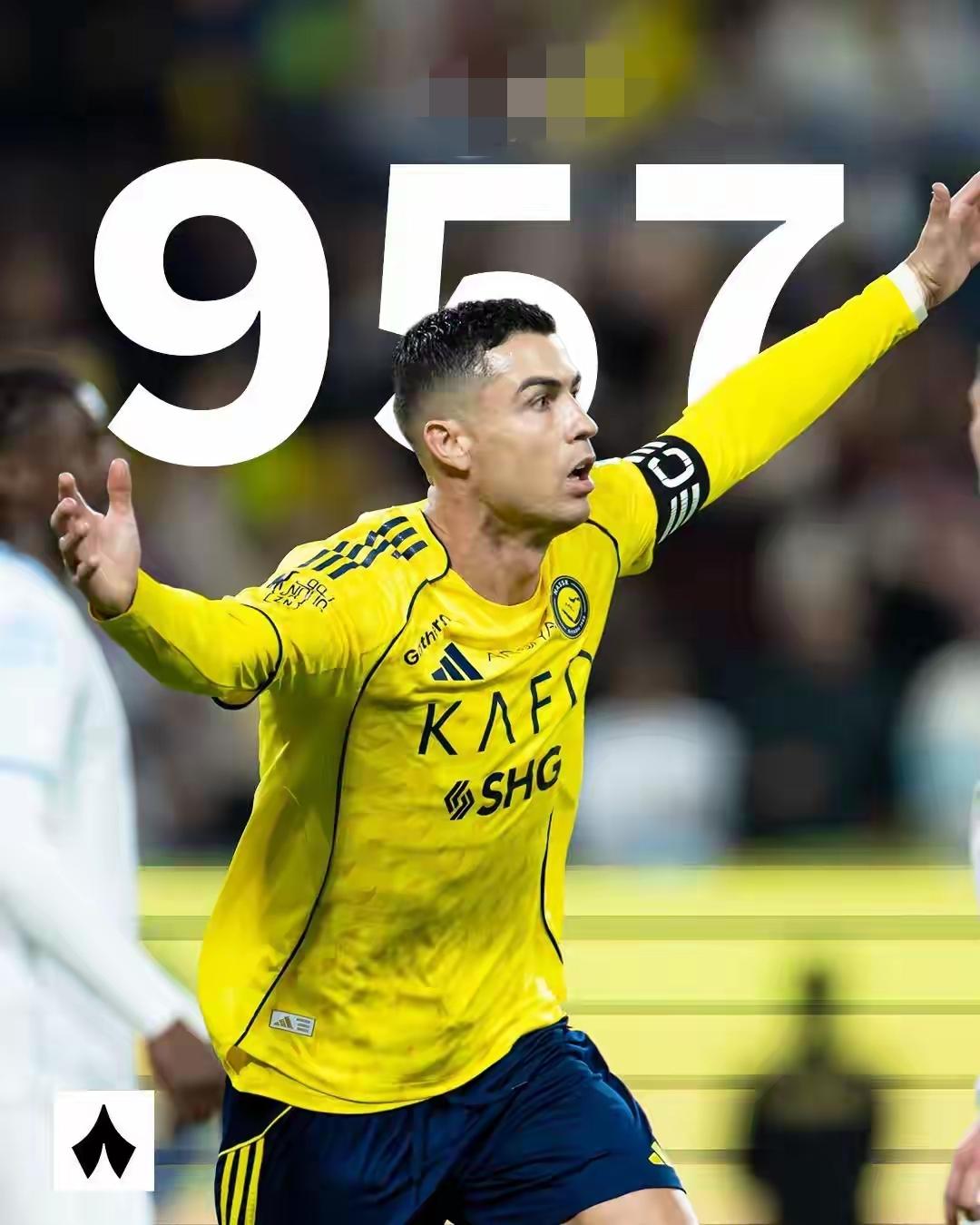 C罗职业生涯的第957粒进球是一个奇怪的进球，不过算在他名下没有问题……！

利