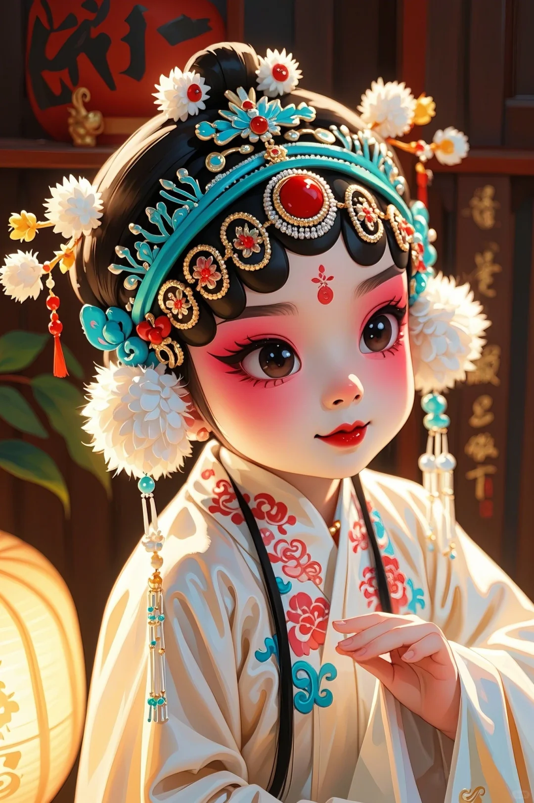 兴趣能量站|超级可爱的京剧女孩高清头像