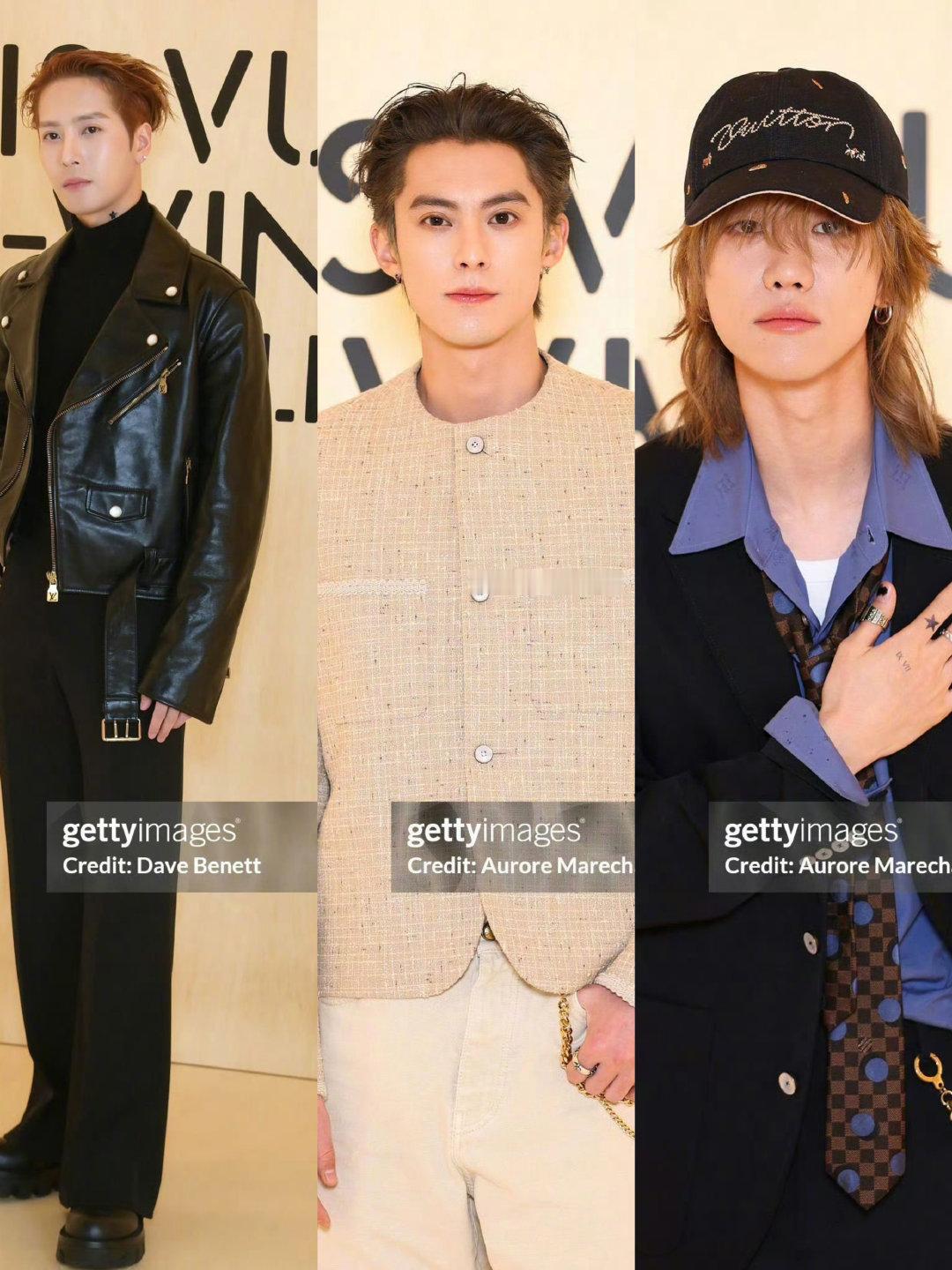 王嘉尔王鹤棣徐明浩看秀生图王嘉尔王鹤棣徐明浩外媒镜头 王嘉尔王鹤棣徐明浩看秀生图