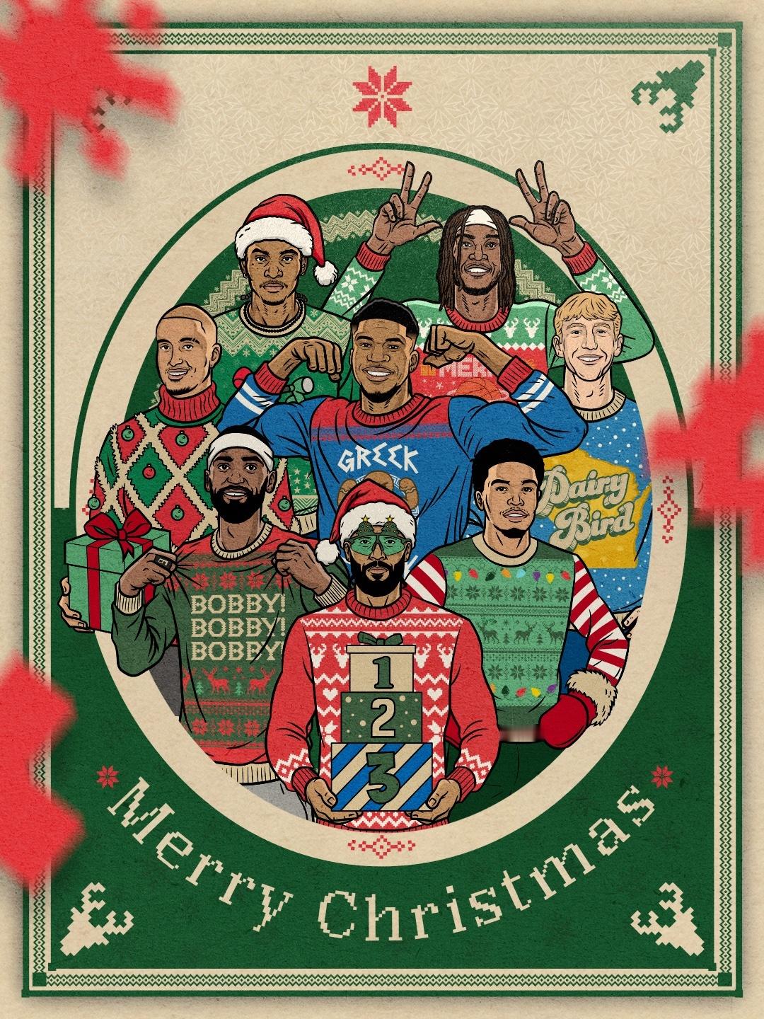 雄鹿和步行者是一个风格的哈哈圣诞节圣诞大战