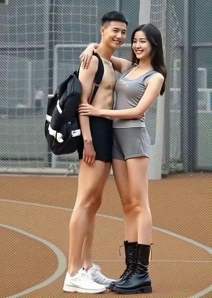 原来网上很火的这张情侣背影 是有正面的！ ​​​
