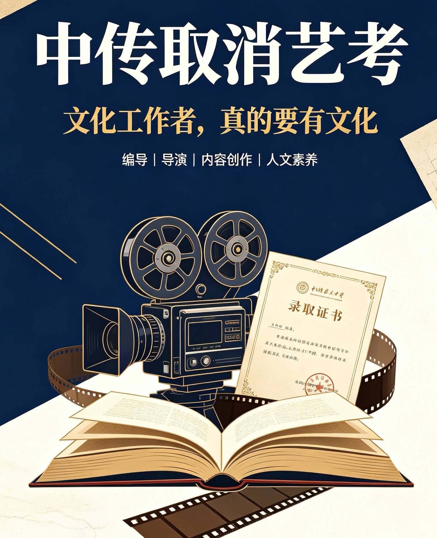 中传取消艺考意味着什么最近中传编导和导演专业不用参加艺考了，网上好多人在讨论这件