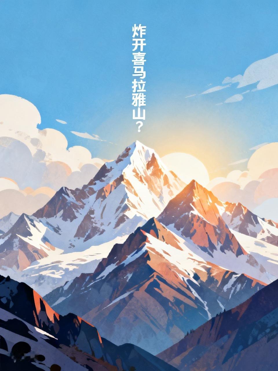 刚刚在网上看到有个信息，说有三哥媒体提出一个脑洞大开的想法，想把喜马拉雅山炸开个