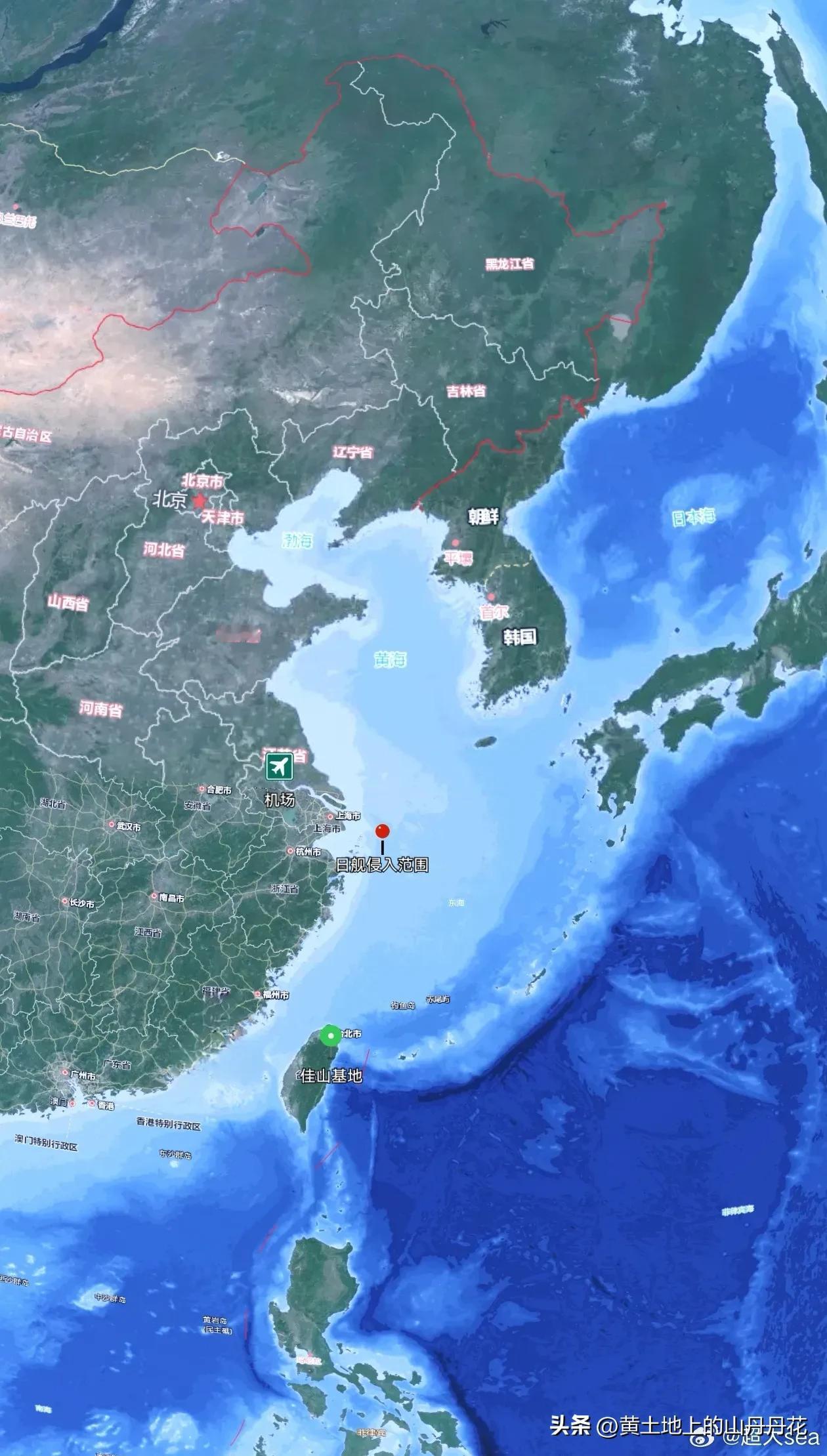 日舰侵入浙江沿岸12海里内在距离上是什么概念？参见图二、图三、图四为以浙江沿海最