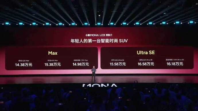 小鹏 MONA L03 预售价格来了这次纯电和增程都有Max：14.38~15.