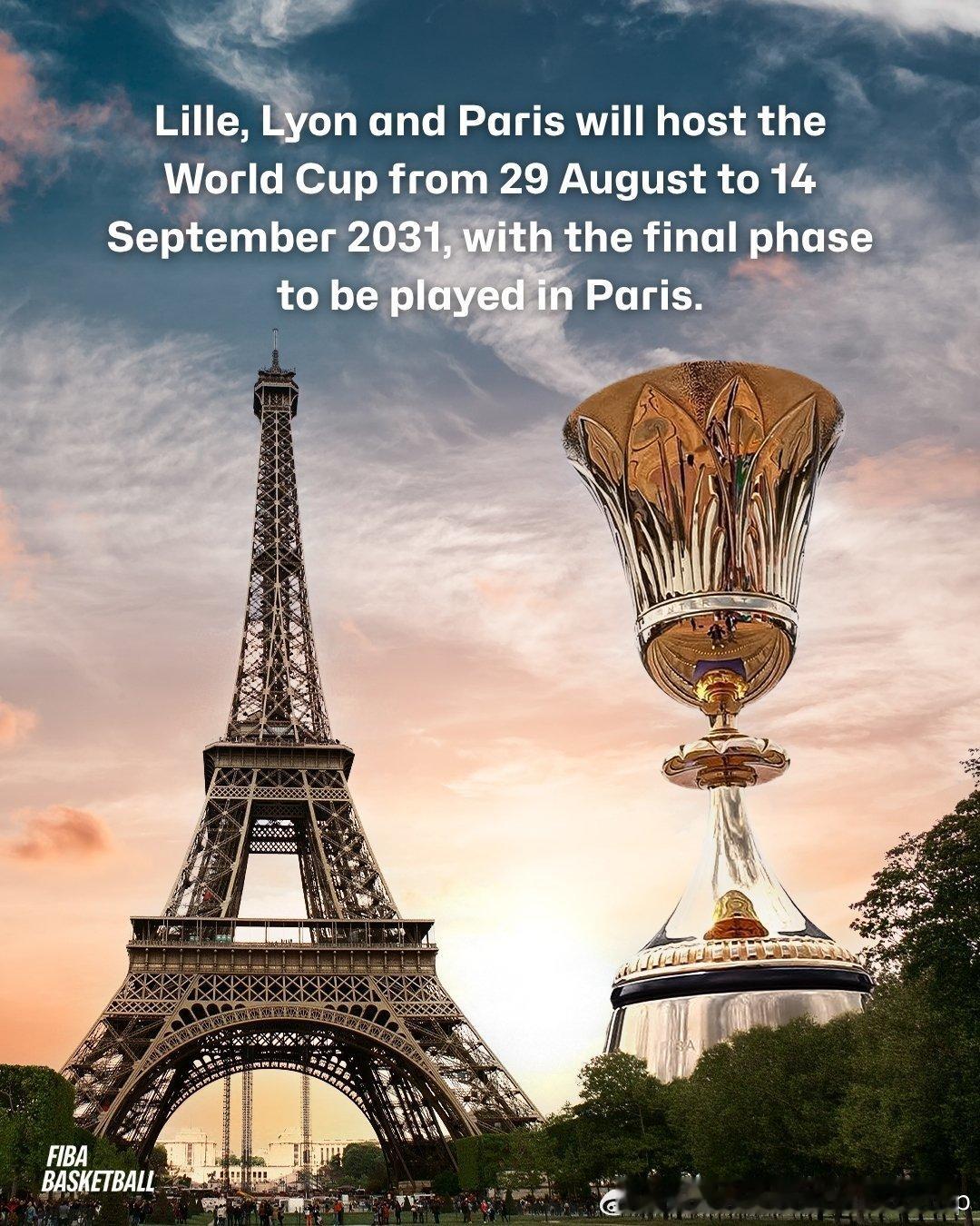 2031年男篮世界杯将在法国举行，那时文班亚马27岁，正值巅峰期，有机会带领法国