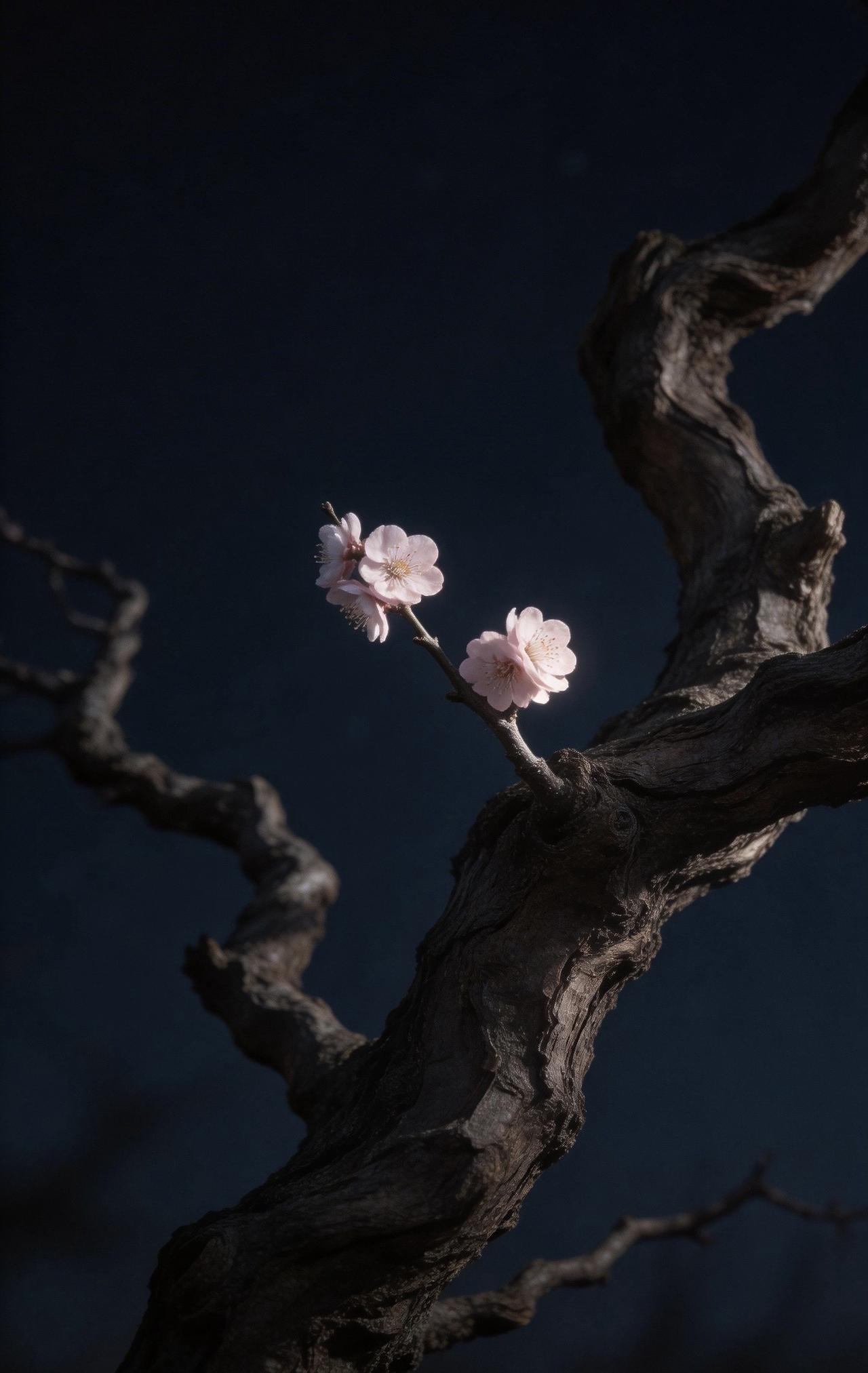 精美壁纸（692）🌈
📝夜色沉下来，四周只剩一片柔和的暗光。
老树枝干扭曲苍