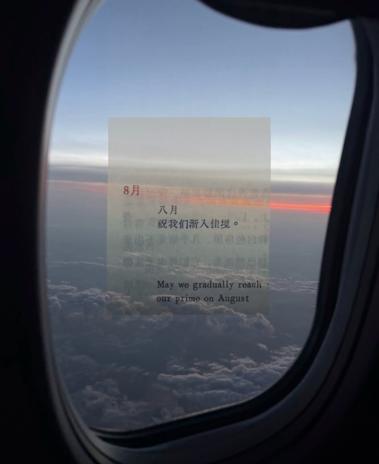 八月,祝我们渐入佳境。 