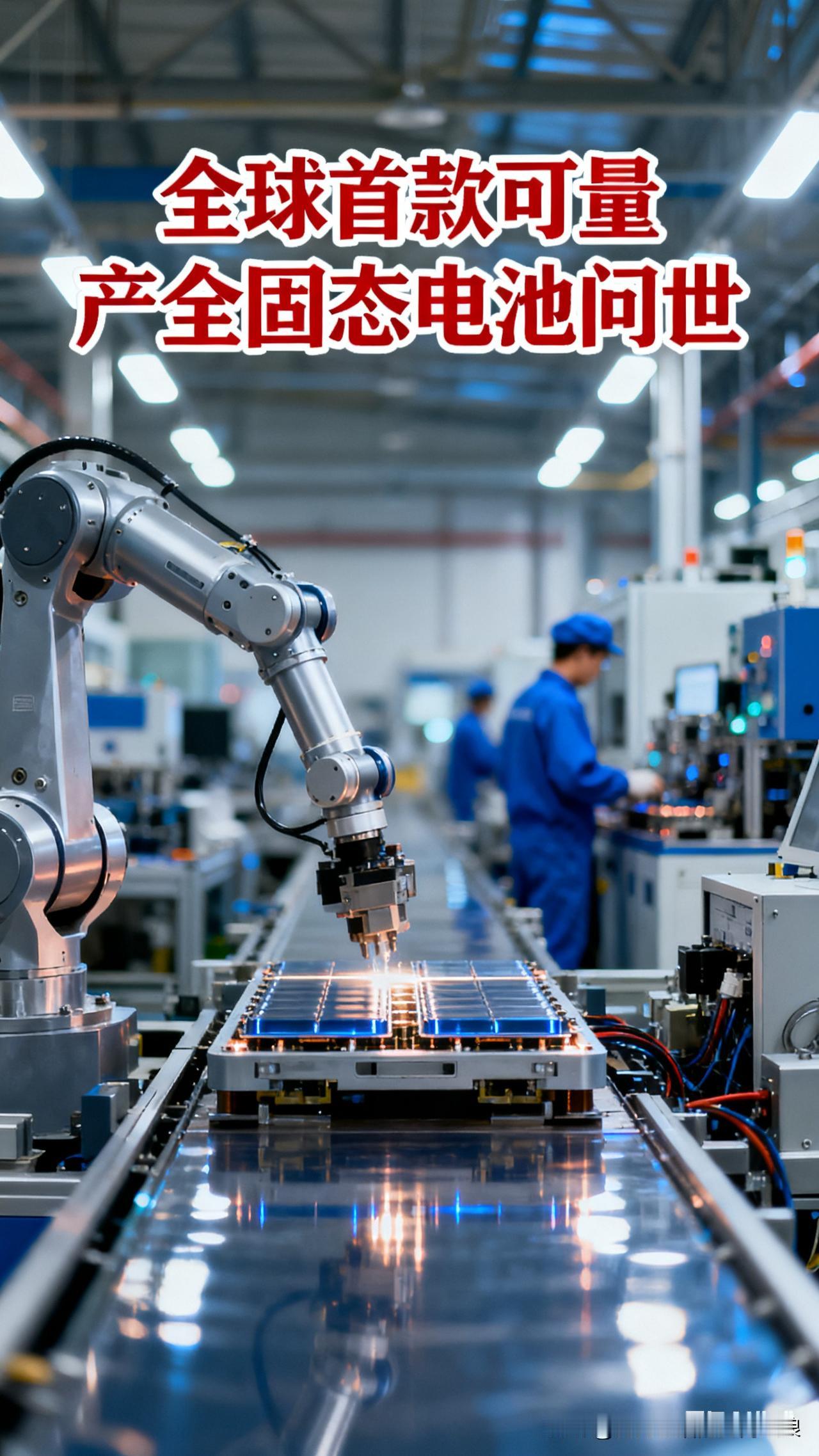 全球首款可量产全固态电池问世！电车痛点全解决
 
朋友们，电动车的终极福音来了！