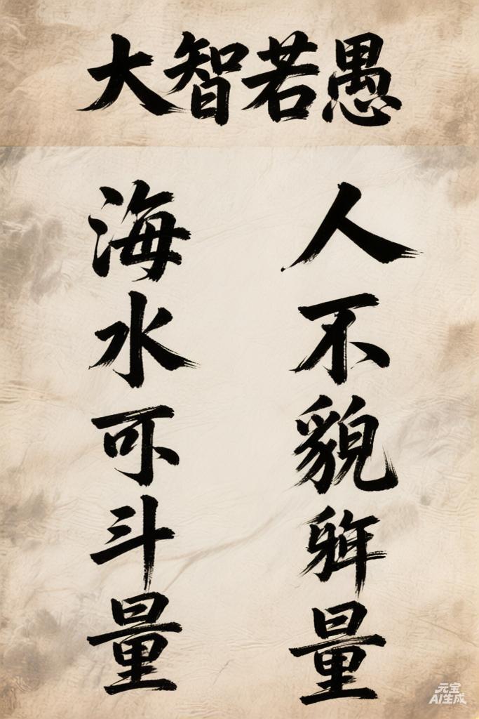 上联是：人不可貌相，怎么对下联海水不可斗量