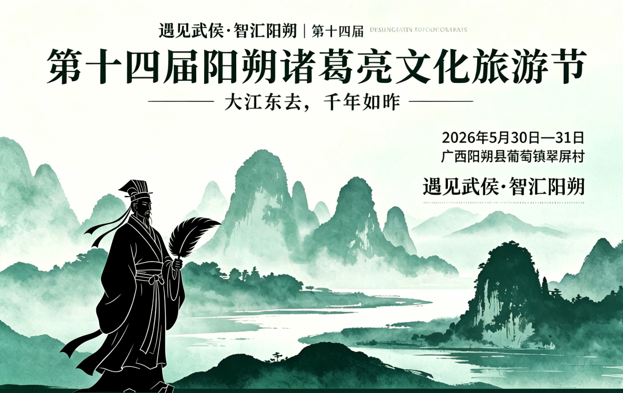 桂林阳朔诸葛亮文化旅游节5月30日至31日，第十四届广西桂林阳朔诸葛亮文化旅游节