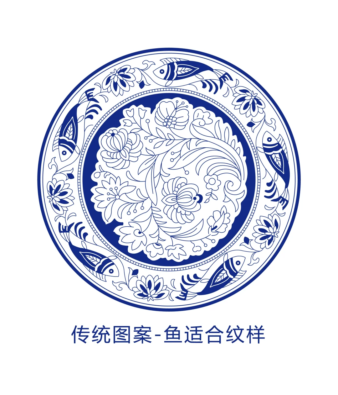 传统图案-鱼适合纹样