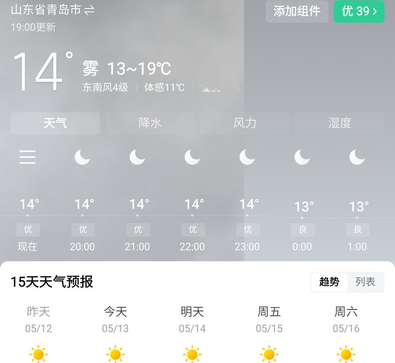 今天从青岛来潍坊出差，全程也就一百来公里，结果直接被温差惊到了😂
 
在青岛的