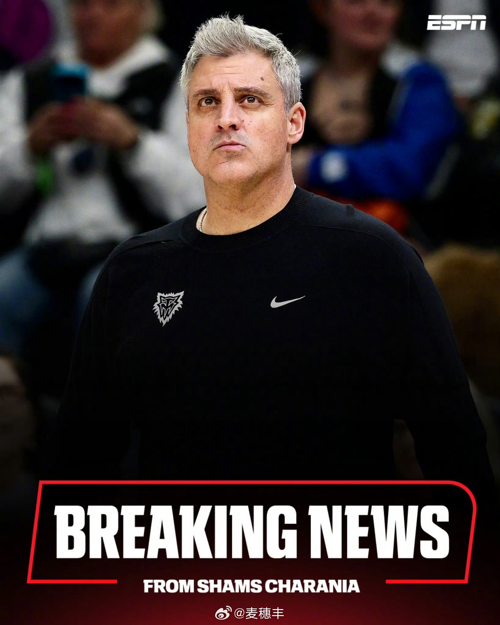 据Shams报道，开拓者聘请森林狼首席助教米卡-诺里为球队新主帅。NBA