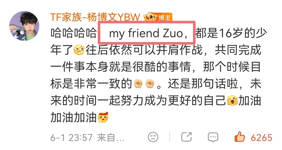 我和左my friend Zuo 
