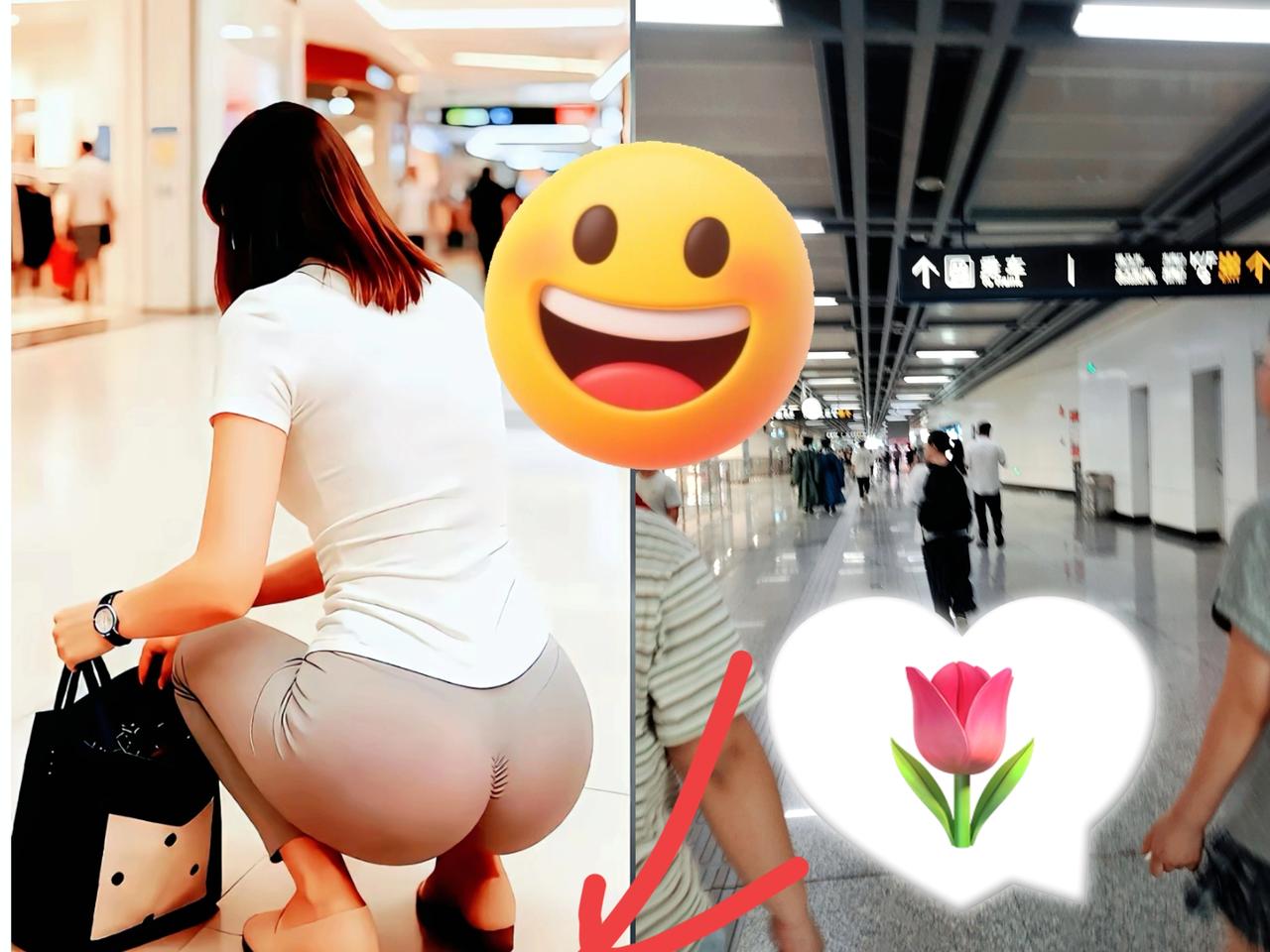 地铁里，一个微胖女生低头整理包包的画面被拍下，竟火速冲上热搜，2.3亿的阅读量可