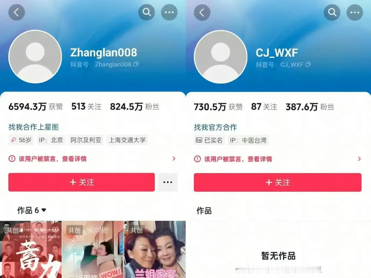 大快人心！张兰汪小菲抖音账号被封禁了！张兰为了自己商业目的，长期利用两个孙子、前