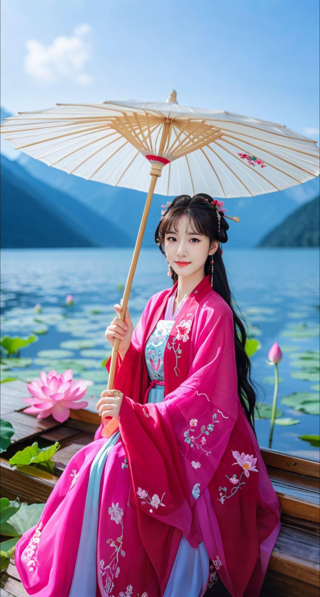 AI扩图 AI湖间雅韵