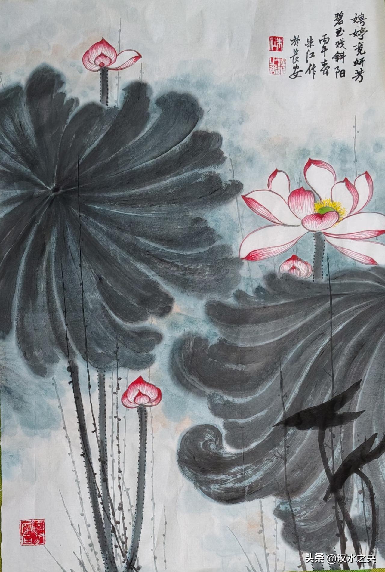 娉婷竞妍芳
碧玉戏斜阳