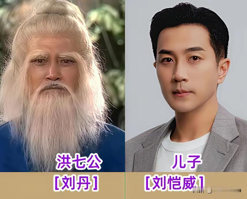 父子俩，一个年轻一个老。