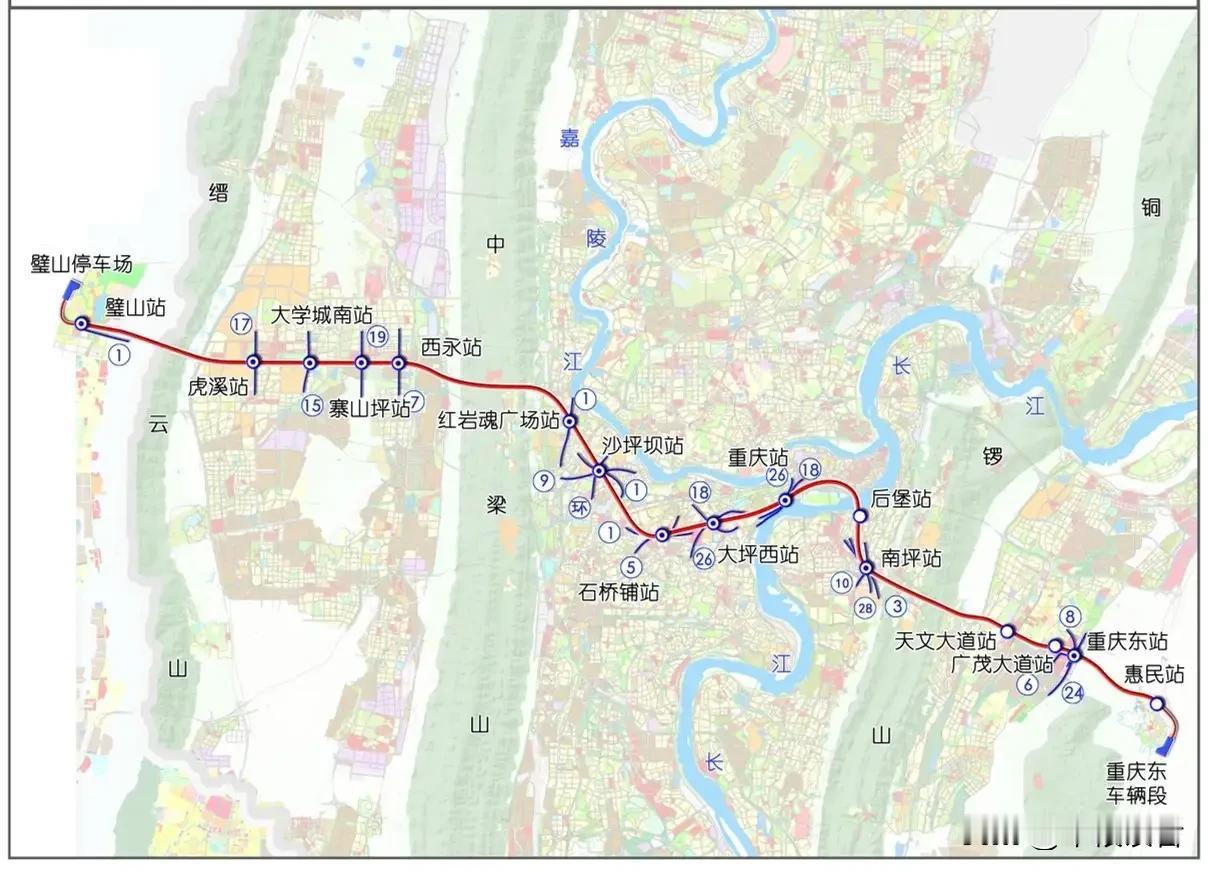 分段开通，轨道27号线首通段通车时间定了！
重庆主城第二条城轨快线，也是换乘之王