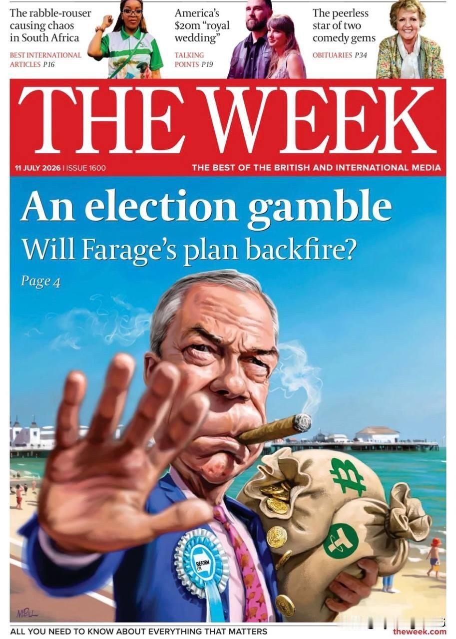 “一场选举赌博。”英国杂志《The Week》试图预测奈杰尔·法拉奇（Nigel