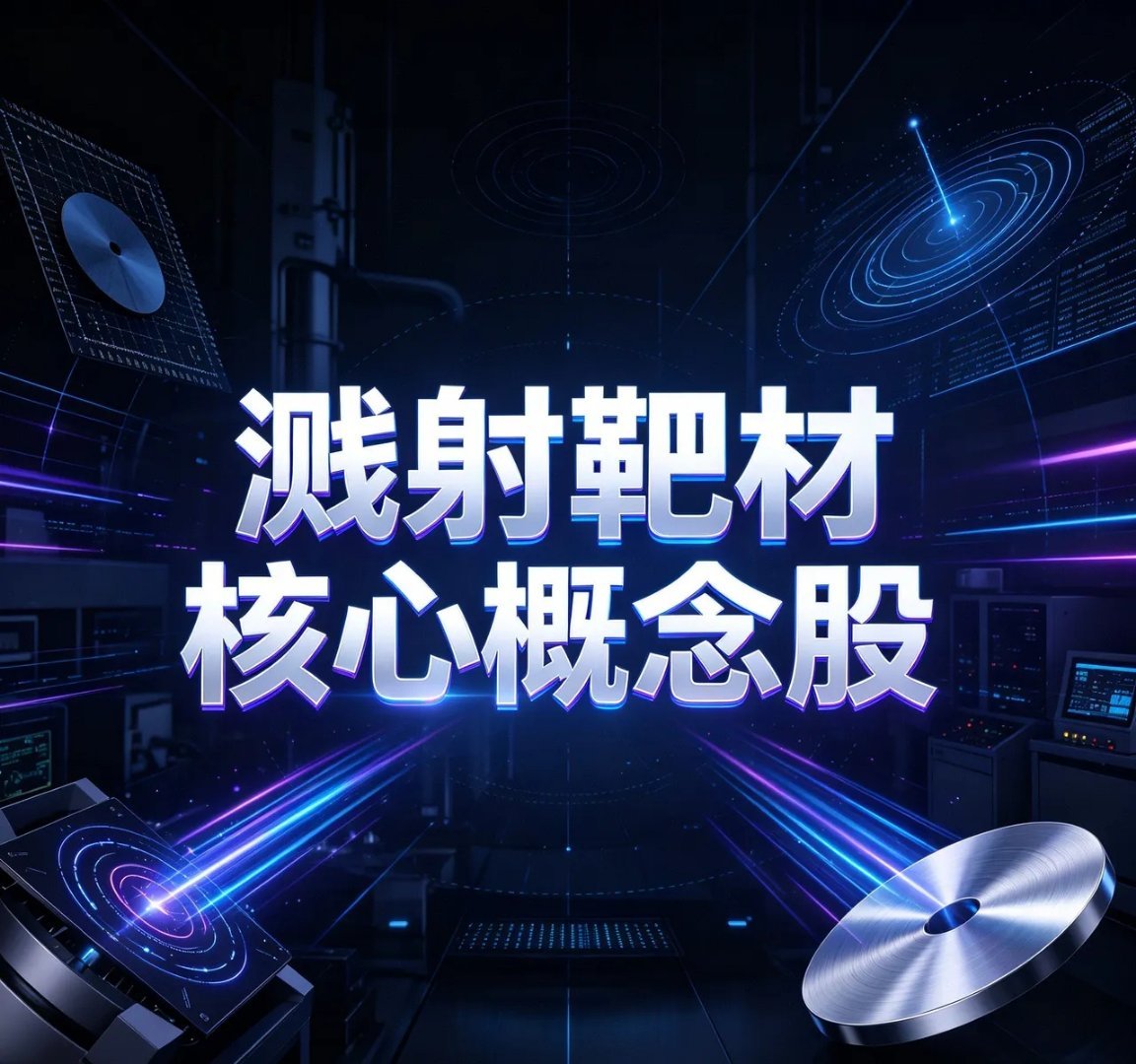 溅射靶材核心概念股1. 江丰电子（300666）国内超高纯半导体靶材绝对龙头，全