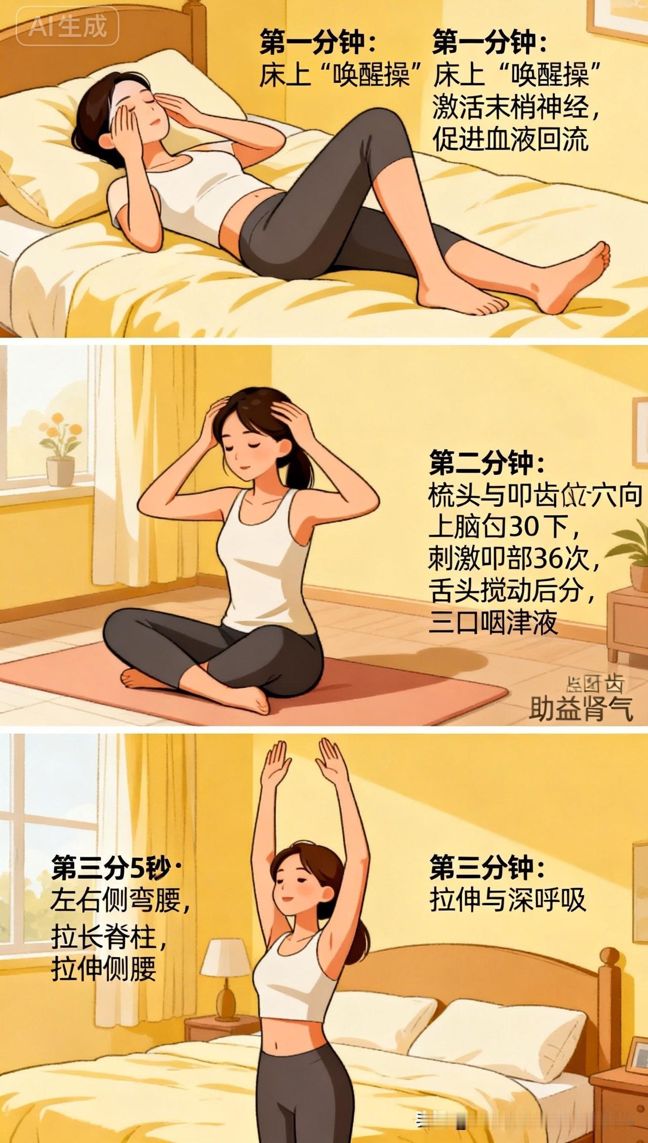晨起三分钟，激活一整天的能量

当第一缕晨光透过窗帘，你是在闹钟的催促下匆忙起身