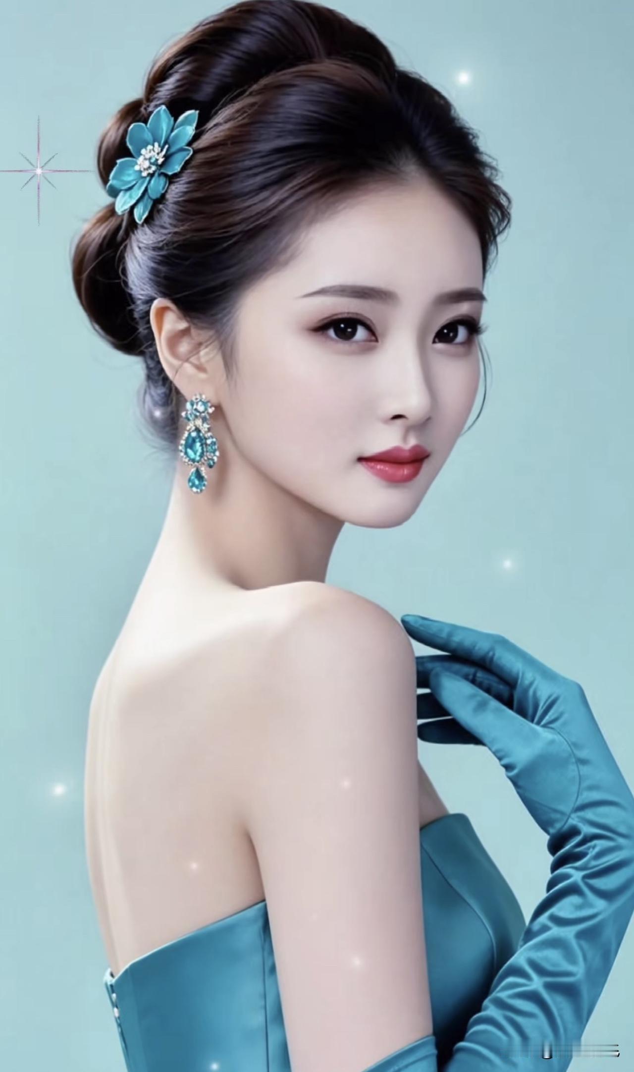 优雅蓝调，尽显高贵气质！💎✨蓝调美女 蓝调温柔风 蓝调绝世容颜 蓝调温柔风 蓝