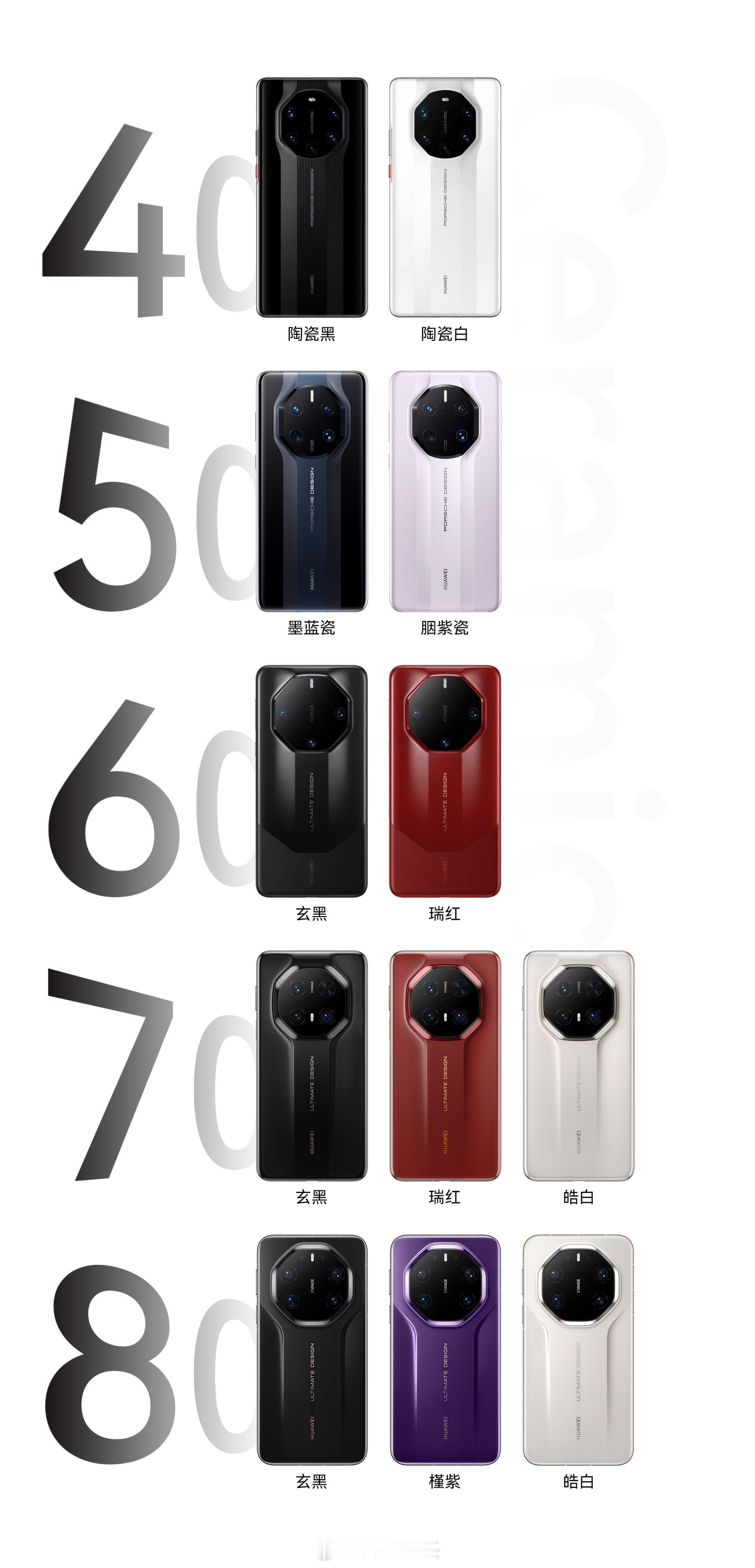 华为Mate系列几代设计产品变化。 