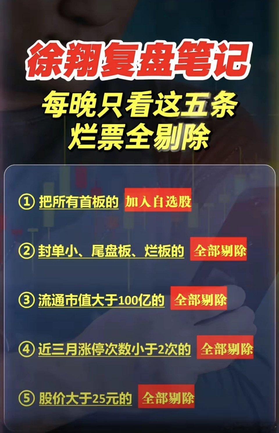 股神徐翔笔记：每晚复盘只看这五条！​徐翔，老股民没有不知道的，可以说徐翔才是真正