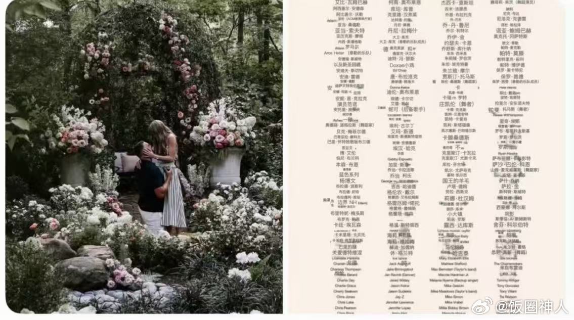 霉霉婚礼出席名单霉霉婚礼出席名单！霉霉婚礼嘉宾名单