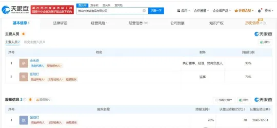 小杨哥曾带过货的佛山市美诚食品公司注销了